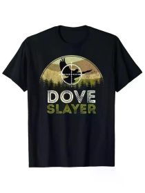 180 grams solid color single-sided printed round neck T-shirt camouflage vintage sunset pigeon hunter pigeon hunting men's T-shirt (Color: Black, size: XL)
